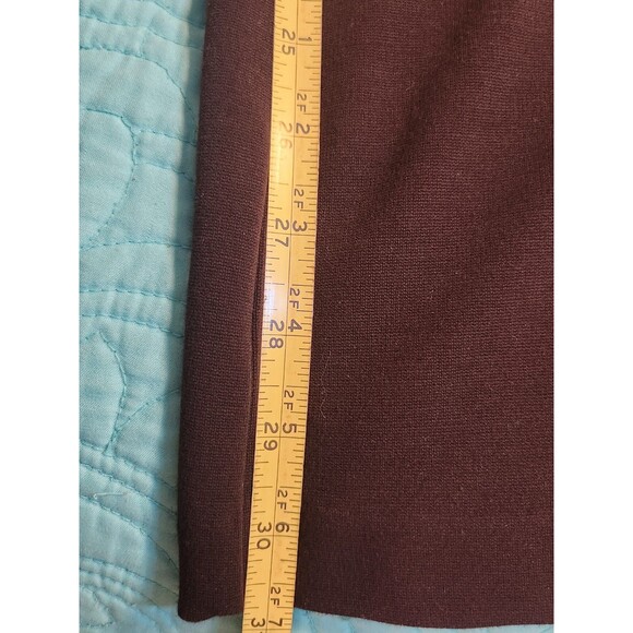 Chico's Size 1(8) Short Dark Brown Rayon/Nylon Straight Legs Button Slacks/pants - Picture 9 of 10